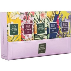 Eyup Sabri Tuncer Eau de Cologne Series Travel Size (16ml x 5 Glass Bottles) (Set of 2, (Levander, Memory, White Tea, Cherry Blossom, Classic) Oud)