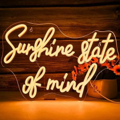 VYXIN Sun Rays Mood Neon Sign for Wall Decoration, Neon Sign LED Sign Light Sign for Cafe, Bar, Kitchen, Restaurant, Coffee Kitchen, Dessert Shop and Parties