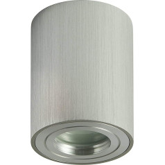 6er Set Aufbaustrahler IP44 Bad Außen rund Badezimmer Einbauleuchte Rahmen mit GU10 LED, Farbe:Edelstahl-gebürstet, Lichtfarbe:neutralweiß, Watt:3 Watt