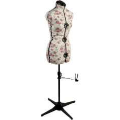 Регулируемый манекен для портнихи с цветочным узором - малый