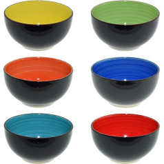 Миски Набор из 6 650 мл Зерновые миски Набор разноцветных фруктов Миска для супа Миска для салата Миска для мороженого Миска для рамена Разно