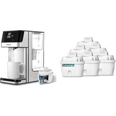 Водная станция и фильтр Philips умягчение+, 6 картриджей, совместимых с Brita, снижение жесткости воды до 50%