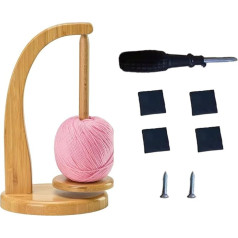 Вращающийся держатель для пряжи, держатель для клубков пряжи, деревянный спиннер для пряжи, практичный инструмент для вязания клубков пря