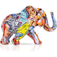 LCCCK слон украшения творчество граффити слон фигурки красочные слон статуя домашний декор искусство слон скульптура подарки для слонов укр