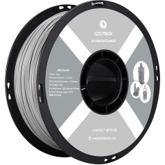 QIDI TECH ABS Rapido Filament 1.75 mm, 3D принтер Filament ABS 1 kg Spool (2.2 lbs), Подходит для высокоскоростной печати, 3D печать Filament Fit Most FDM 3D Printers, Highly Resistant, Filament Grey