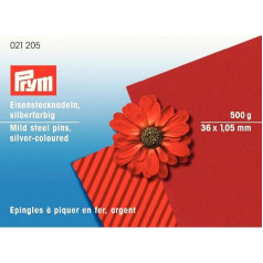Prym Прямые штифты из низкоуглеродистой стали 109 серебристый кол 1,05x38 мм