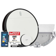 Робот-пылесос MEDION с лазерной навигацией и функцией уборки X40 SW (мощная сила всасывания 8000 Па, 2-в-1 робот-пылесос, точное создание карты, зоны 