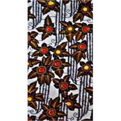 MAYNOWAX Африканская вощеная ткань 100% хлопок 2 ярда 180 см x 120 см