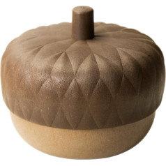 QUALY QL10274-BN Миска для закусок в форме желудя из древесной муки и натурального каучука, коричневая, размеры: 17,6 x 17,6 x 14,7 см.