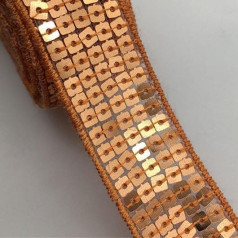 Блестки Бисер Отделка Кружева Спанч Ленты - Сверкающие Украшения для DIY Одежда и Аксессуары (Цвет : 14 Золотой)