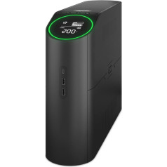 Источник бесперебойного питания bgm2200b-gr back-ups pro, 2200va/1320w, tower, 230v, 4xschuko, 2xiec c13 outlets, rgb lights, pure sine wave, black