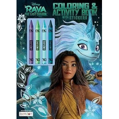 Disney Raya The Last Dragon 48-страничная книга для раскрашивания и занятий с 4 мелками 50781