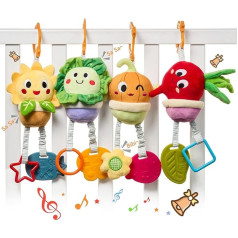 TUMAMMA Baby Toy Висячая Коляска Детская Игрушка 0 3 6 9 12 Месяцев - 4 Шт. Растение Детское Сиденье Игрушка, Колокольчик Плюшевая Кроватка Игрушка Авт