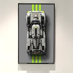 ICUANUTY Display Wall Plate for Lego 42156 Technic Peugeot 9X8 24H Le Mans, Compatible with Lego Car Display, Gift Ideas for Lego Vehicle Wall Mount Enthusiasts, Wall Plate Only! Размер: 75 x 45 см