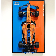 iCUANUTY Дисплей настенный для Lego Technic Car F1 McLaren Formula 1 42141, совместим с Lego Mclaren F1.45,0 см x 74,9 см, для Lego Car настенное крепление, только настенная панель