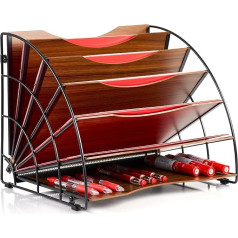 Лоток для писем Ameco, лоток для бумаг, отделения для хранения на столе, органайзер с 6 отделениями, лоток для документов с отделениями для сто