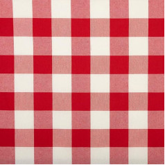 Kt KILOtela - Холст, крашеная пряжа, декор, гобелен, подушки, шторы, покрывала, сумки, скатерти, длина 300 см x ширина 280 см, клетка Гингема, большой, кр