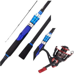 tragbar angelrute Angelrute und Rolle Combo Kohlefaser Leichte Angelrute mit Angelrolle Baitcasting Ruten für Süß- und Salzwasser Rutschfester Griff