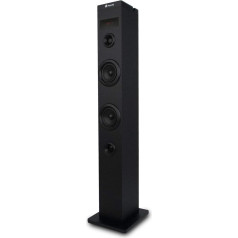 NGS Sky Charm 50 W Bluetooth Sound Tower с пультом дистанционного управления, оптическим входом, USB, FM-радио и AUX IN (черный)