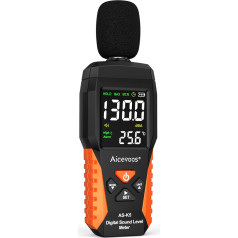 Aicevoos Dezibel Meter dB Meter Sound Level Meter Измеритель уровня шума 30 ~ 130 дБ Акустические и визуальные сигналы взвешенного MAX/MIN измерения шума