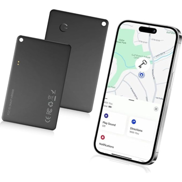 Карта-трекер кошелька, перезаряжаемый искатель кошелька, Find My (только для iOS), IP67 водонепроницаемый, сортировщик предметов для багажной бир