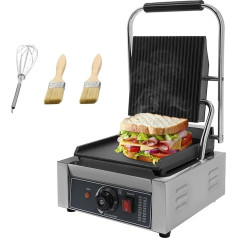 Коммерческий пресс для сэндвичей, гриль с одной головкой, пресс для панини из нержавеющей стали 1800 Вт, электрический сэндвич-мейкер, верхня