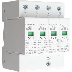 Защита от перенапряжения, защита от перенапряжения, устройство защиты дома, устройство защиты от низкого напряжения, 4P 40KA для молниезащиты