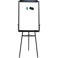 XIWODE - Белый мобильный магнитный знак с усиленным треугольным креплением - гладкая поверхность сухого стирания 90x60 см - идеально подходит дл