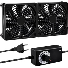 Joycabin 2 x 120 мм вентилятор 12 В вентилятор корпуса, компьютерный вентилятор с регулятором скорости, AC 220 В 240 В вентилятор, вентиляция ПК, бесщет