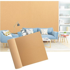 QNDUGJFER Korktafelrolle, Selbstklebende Korktafelrolle, Kork-Pinnwand, rahmenlose Korkfliesen zur Fotoanzeige für Büro, Zuhause, Schule, Message Vision Board (Farbe: Braun, Größe: 1,22 x 4,10 м (6 м