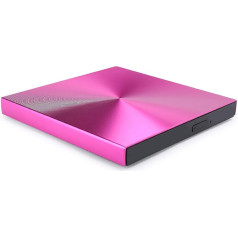Внешний оптический привод, портативный USB 3.0 CD/DVD +/RW Drive Slim DVD/CD Rewriter Burner, DVD RW Drive для ноутбука, рабочего стола (роза)