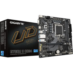 Материнская плата GIGABYTE B760M H DDR4 - поддержка процессоров Intel Core 14-го поколения, 6+1+1 фазовый цифровой VRM, до 3200 МГц DDR4 (OC), 2xPCIe 4.0 M.2, GbE LAN, USB 3.2 Gen1