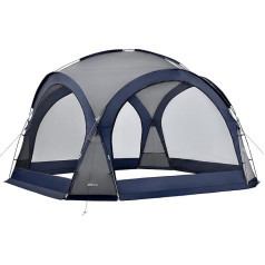 pro.tec Купольная беседка Grästorp шатер для мероприятий со светодиодной палаткой для вечеринок, включая освещение с солнечной батареей шатер во