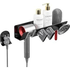 Держатель фена для Dyson Supersonic - настенный черный сильный магнитный держатель крепления организатор экономии пространства фен хранения стой