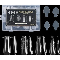 Duals Acryl-Nagelsystem, UV-Gel-Nagelform, volle Abdeckung, Nagelspitzen, Nagelform, französische Verlängerungsspitzen, Aufkleber, doppelte Formen, Nagelform für UV-Gel für Zehen
