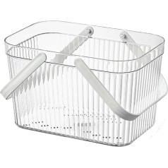 HERCHR Корзина для душа, прозрачная, портативная, принадлежности для уборки ванной комнаты, органайзер для хранения, контейнер для душа, орган