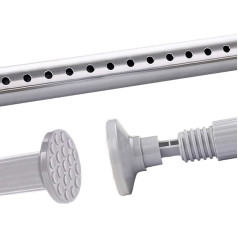 Телескопический карниз, не требует сверления, карниз 92-430 см, карниз для ванной комнаты, спальни, душевой, больших окон (серый, 378-430 см)