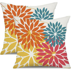 DFXSZ Открытый Бросить Подушки Декоративные Водонепроницаемый Подушка Чехлы для Осень Лето Открытый Патио Сад Диван 6 унций 18 х 18 дюймов оран