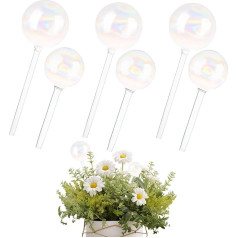 YOUNTHYE 6 Шт. Растения Полива Глобусы Слегка Радужный Цвет Стекло Полива Глобусы для Крытый Открытый 2 Размеры Самостоятельно Полива Растения