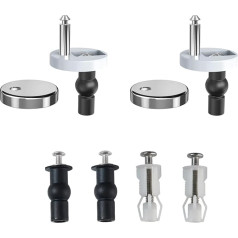 6 x Крепления для туалетных сидений, универсальные быстросъемные фитинги, набор винтов для туалетных сидений из нержавеющей стали, сменные 