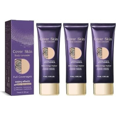 Körper Concealer 74g, wasserfeste Abdeckcreme mit starker Deckkraft für Tattoos und Hautunebenheiten, leichtes Make-up nicht fettend