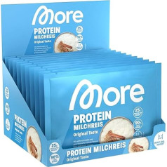 More Protein Rice Pudding Tray, 10 x 65 г, 25 г белка на порцию, быстрое приготовление без варки, сливочный вкусный рис с меньшим количеством сахара и жира, иде