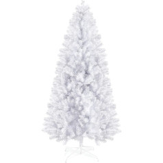 Prextex White Christmas Tree - 180 см в высоту, 1200 верхушек - Высококачественная складная искусственная елка, снежная ель белого цвета, легкая и простая в с