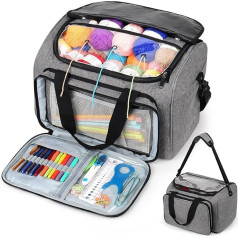 Сумка для хранения шерсти Katech, подходит для переноски вязальной/крошечной шерсти и карманов для аксессуаров, сумка для вязания - защита и х