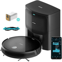 Cecotec Conga 2299 Ultra Home X-Treme T. Робот-пылесос с самосбрасывающейся базой, технология гироскопа, чистая уборка, скребок, пылесос и подметание, 2100 Па, 