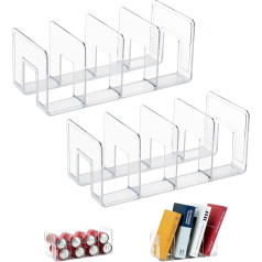 SHAIDOJIO Прозрачные подставки для книг, акриловые подставки для книг, 32 см, 4 отделения, держатель для журналов, органайзер для книг, документов