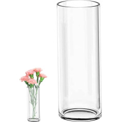 Oungy стеклянная ваза цилиндр 35 см высокая большая ваза стеклянная цветочная ваза большой современный диаметр 12 см цилиндр вазы стекло для с