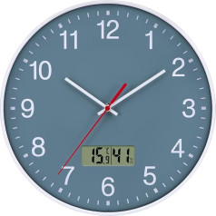 Бесшумные настенные часы VIVILINEN с индикацией температуры и влажности, современные кварцевые часы, без шума, для гостиной, спальни, офиса, кух