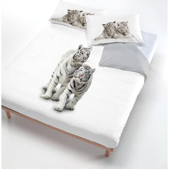 Пододеяльник Digital cp-dig-2p 100% хлопок Двуспальный 512 Tiger 250 x 200 см серый