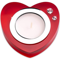 My IMPLEXIONS Simply 2 Love Держатель для чая в форме сердца, украшенный кристаллами Swarovski / Декоративный подарок / Декоративное сердце (красный)